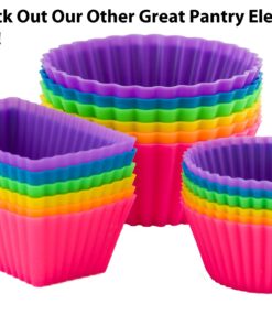 Pantry Elements Rectangular Silicone Cupcake Liners for Baking 12-Pack Reusable Non-Stick BPA Free Muffin Liners Baking Cups Molds for Baking, Bento Box Accessories, Moldes de Silicona Para Reposteria Rectangular 12-Pack Vibrant Rainbow Collection 28 81EtqOa60lL 1