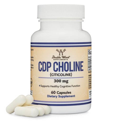 CDP Choline (Citicoline) Supplement, Pharmaceutical Grade, Manufactured in USA (60 Capsules 300mg)