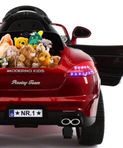 Roadster Ride On Kids Car w/Remote Control for Kids | 12V Power Battery Licensed Kid Car to Drive with 3 Speeds, LED Lights, Dining Table, Leather Seat 22 81EvyJ1icOL