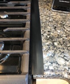 Silicone Stove Counter Gap Cover - Kitchen Wide & Long Gap Filler, Seals Spills Between Counter/Stovetop/Appliances/Oven/Washing Machine/Washer/Dryer, Heat-Resistant & Easy Clean (2 Pack, Black) 17 81Ew7bhIA8L 2