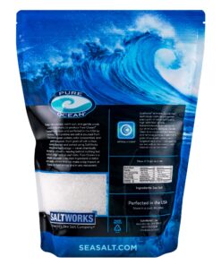 Alternative view of SaltWorks Pure Ocean Sea Salt, Coarse Grain, 5 Pound Bag