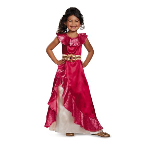 Disguise Disney Elena of Avalor Adventure Classic Girls' Costume Pink/Red/Kaf5 Lavender, XS (3T-4T) XS (3T-4T)