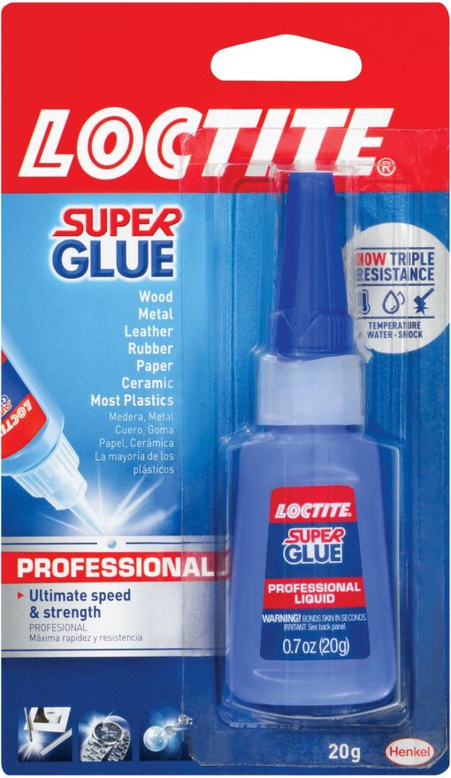 Loctite Super Glue Liquid Professional, Clear Superglue, Cyanoacrylate Adhesive Instant Glue, Quick Dry - 0.7 fl oz Bottle, Pack of 1 1 Pack