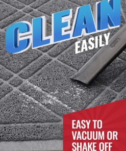 Iprimio Cat Litter Box Mat, 42x36", Gray - Cat Litter Trapping Mat - Mesh Mat Catches Litter - Kitty Litter Mat - Large Cat Litter Mat - Repels Odor, Easy Clean Non Slip Kitty Litter Trapper Mats 42x36 - Gray 22 81ExSLqAALL