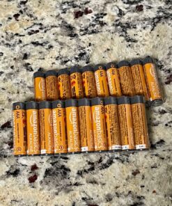 Amazon Basics 20-Pack AAA Alkaline High-Performance Batteries, 1.5 Volt, 10-Year Shelf Life 20 Count (Pack of 1) 38 81EyD5Fu7uL