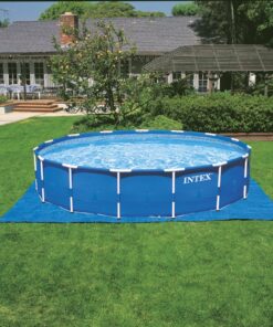 Intex 18ft X 48in Metal Frame Pool Set with Filter Pump, Ladder, Ground Cloth & Pool Cover 18-Feet by 48-inch 20 81EykXHSEHL