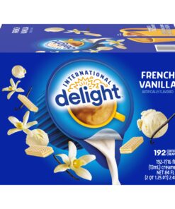 International Delight, French Vanilla, Single-Serve Coffee Creamers, 192 Count (Pack of 1), Shelf Stable Non-Dairy Flavored Coffee Creamer, Great for Home Use, Offices, Parties or Group Events 192 Count (Pack of 1) 20 81EzOjj7RWL