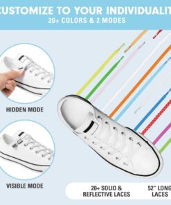 Xpand No Tie Shoelaces System with Elastic Laces - One Size Fits All Adult and Kids Shoes White 24 81EzYDue0L