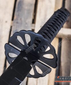 KCCEDGE BEST CUTLERY SOURCE 2PC Combo Full Tang 28in Tanto Ninja Katana Twin Sword Machete w/Nylon Sheath + Black Chinese Engraved on Blade Edition 23 81Ezmee94SL