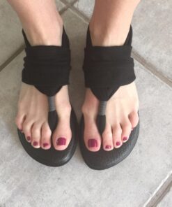 Sanuk Women's Yoga Sling 2 Sandal 6 Black 17 81F IKn6MKL