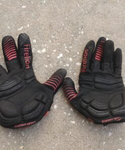 FIRELION Bike Gloves for Men/Women Cycling,Cycling Gloves for Outdoor MTB DH Road Racing,Full Finger Half Finger Padded Bicycle Protective Gloves,Non-Slip Shock-Absorbing Touchscreen Riding Gloves Large Full Red 43 81F eOyvcaL