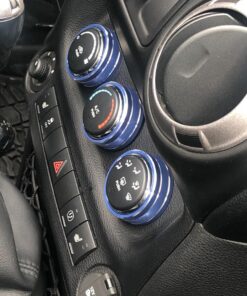 Audio Air Conditioning Button Cover Decoration Twist Switch Ring Trim Interior for Jeep Wrangler JK Patriot Compass Liberty for Dodge Challenger (Blue,3pcs) Blue 31 81F0m ikRxL