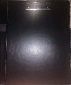 Skycase Padfolio Portfolio Case,Leather Portfolio Folder,Resume/Conference/Legal Document Executive Organizer with Letter/A4 Size Clipboard,Business Card Holder,Padfolio Portfolio for Women/Men,Black Black 35 81F1TfRUjXL