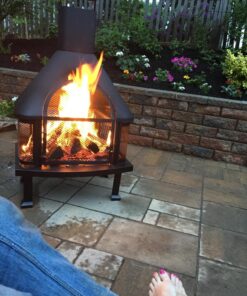 UniFlame WAF1013C Firehouse with Chimney, Black 55 81F1v3EaQ9L