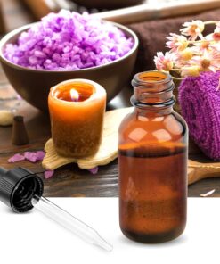 Nelipo 1oz Amber Glass Bottles for Essential Oils with Glass Eye Dropper - Pack of 6 6 Pack 25 81F2DOW1CYL