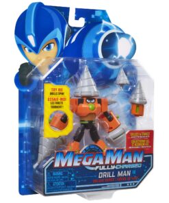 Jakks Pacific Fully Charged – Deluxe Drill Man Articulated Action Figure with Spinning Drills and Drill Man Buster Accessory (to swap onto the Mega Man figure)! Based on the new show! 17 81F3ZtzG04L