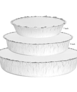 PARTY BARGAINS 14-Inch Round Disposable Aluminum Pans - 10 Pack (Lids not included) - For Baking, Roasting, BBQ, Perfect for Kitchen, Takeout Food, Catering, Picnic, Camping (Max 240°C) 14 Inch no lids 14 81F4dYCCKtS
