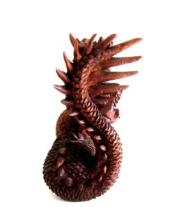 OMA Wooden Hand Crafted Dragon Statue Figurine Fiery Flying Dragon Home Decor Fantasy Gift Large Size 7 81F4vc217PL