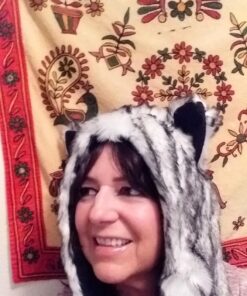 White Wolf Hood Faux Fur Hat with scarfs mittens & paws 3 in 1 by Hatbutik 33 81F5FuDY43L 1