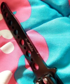 Anlado Balisong Butterfly Knife Trainer Practice with O-ring Latch - Enhanced Version - Black Metal Steel - no Offensive Blade - for Beginner, Children, Butterfly Knives Lover and more 20 81F5dFVEhaL