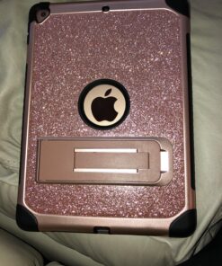 BENTOBEN Case for iPad Air 2/iPad 9.7 2017/2018/Pro 9.7, iPad 5th/6th Generation Case, Glitter 3Layer Full Body Protective Kickstand Durable Leather Shockproof Girls Women Kids Tablet Cover, Rose Gold K381-Rose Gold 47 81F65UfUXL