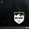 Diamond Graphics Hike More. Worry Less. (4-1/2" x 3-3/4") Die Cut Decal Bumper Sticker for Windows, Cars, Trucks, Laptops, Etc.
