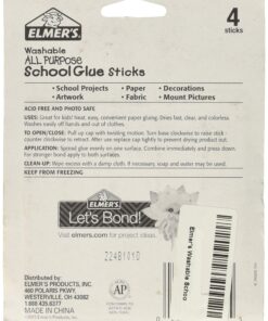 Elmer's All Purpose School Glue Sticks, Clear, Washable, 4 Pack, 0.24-ounce sticks Standard Stick 4 Count 13 81F7axk7s5L
