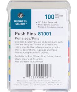 Business Source 1/2" Head Push Pins 12 81F83O5M2KL