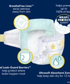 Pampers Swaddlers Overnights Diapers - Size 5, 88 Count, Disposable Baby Diapers, Night Time Skin Protection 24 81F88gp jvL