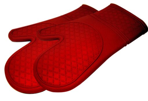 Kitchen Elements Ultra-Flex Red Silicone Kitchen Cooking Mitt, 1 Pair