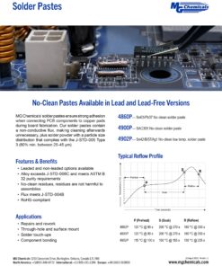 MG Chemicals 4900P SAC305, Lead Free Solder Paste, No Clean, 25 g (0.9 oz) Pneumatic Dispenser (Complete with Plunger & Dispensing Tip) 0.9 oz 12 81F8vHoTehL