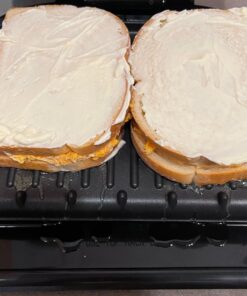 George Foreman 4-Serving Removable Plate Electric Grill and Panini Press, George Tough Non-Stick Coating, Drip Tray Catches Grease, Black 35 81F98CrcrHL