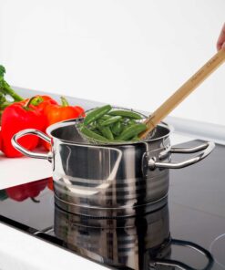 Alternative view of Helen's Asian Kitchen Helen Chen’s Asian Kitchen Stainless Steel Spider Natural Handle, Strainer Basket, 5-Inch, Bamboo, Wood