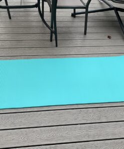 Gaiam Essentials Thick Yoga Mat Fitness & Exercise Mat with Easy-Cinch Yoga Mat Carrier Strap, 72"L x 24"W x 2/5 Inch Thick Teal 39 81FAAG1oNIL
