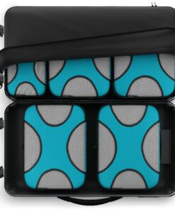 Shacke Pak - 5 Set Packing Cubes - Medium/Small – Luggage Packing Travel Organizers Aqua Teal 17 81FALwC3DeL