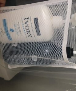 Zenna Home Waterproof PEVA Shower Curtain or Shower Liner with 9 Mesh Storage Pockets, 70" x 72", Bathroom Organizer, Clear Clear Liner 27 81FBSPMpuML