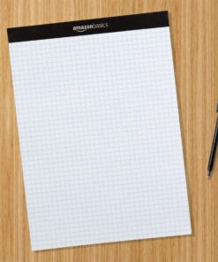 Amazon Basics Quad Ruled Graph Paper Pad, 600 Count, 6 pack of 100 Sheets, White, Letter Size 8.5 x 11-Inch 18 81FBeQ58CQL