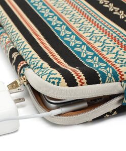 Kayond Canvas Water-Resistant 15 inch Laptop Sleeve with Pocket 15 inch 15.6 inch Laptop Case (15-15.6 inches, New Bohemian) 15-15.6 inches 30 81FBtaq0vzL