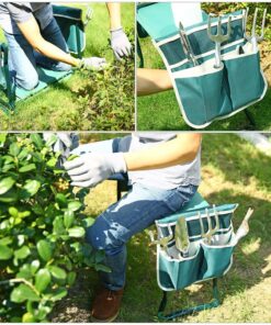 Ohuhu Garden Kneeler and Seat, Heavy Duty Garden Stool with EVA Foam Kneeling Pad, Foldable Gardening Bench with 2 Tool Pouches, 2-in-1 Portable Gardening Supplies, Idea Gifts for Women Men Seniors 40 81FD1Rf8VxS