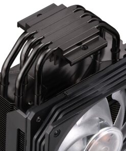 Cooler Master Hyper 212 RGB Black Edition CPU Air Cooler, SF120R RGB Fan, 4 CD 2.0 Heatpipes, Anodized Gun-Metal Black, Brushed Nickel Fins, RGB Lighting for AMD Ryzen/Intel LGA1151 47 81FEd2s3NtL