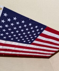 HEAVY-DUTY American Flag 3x5' -100% Made in the USA- Durable, Long Lasting, Polyester Fabric - Embroidered Stars, Sewn Stripes, 4 Rows of Lock Stitching on the Fly End, High Wind Usage-All Star Flags 21 81FF9vG3gHL