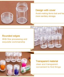 Blulu Clear Plastic Bead Storage Containers Set with 30 Pieces Storage Jars Diamond Painting Accessory Box Transparent Bottles with Lid for DIY Diamond, Nail and Other Small Items (1.85 x 1 Inch) 1.85 x 1 Inch 19 81FFQBtqJNL