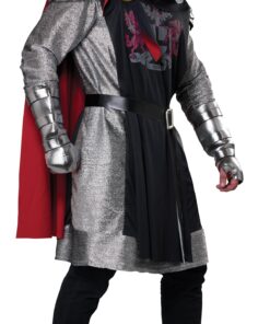 Men's Medieval Knight Costume Small/Medium Black,silver,red 20 81FFVPhpHuL