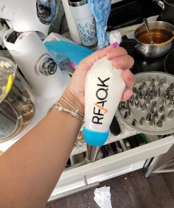 RFAQK 250 PCs Aluminum Cake Decorating Tools Kit with 12" Metal Turntable & Knife set-48 Numbered Icing Tips-3 Russian Piping Nozzles-Straight & Angled Spatula-Cake Leveler& Baking Supplies Tools 43 81FFpaByg1L