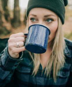 Stansport 24-Piece Enamel Camping Tableware Set Blue 32 81FGo22216L