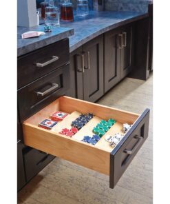 Rev-A-Shelf 16" 3 Tiered Seasoning Organizer, Trim-to-Fit Wooden Kitchen Draw and Cabinet Home Storage Insert, Pull Out Spice Rack, Maple, 4SDI-18 16 Inch 21 81FH5JpEZEL