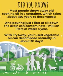 FryAway Pan Fry Cooking Oil Solidifier, Solidifies up to 8 Cups - Plant-Based Cooking Oil SolidifierPowder that Turns Used Oil to Hard Oil and Organic Waste - Easy to Use, Made in the USA 31 81FJ QvfPxL