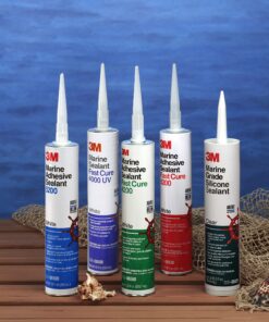 3M Marine Adhesive Sealant Fast Cure 5200 (06520) Permanent Bonding and Sealing for Boats and RVs Above and Below the Waterline Waterproof Repair, White, 10 fl oz Cartridge 10 fl.oz cartridge 5200FC 14 81FJMzy1lBS
