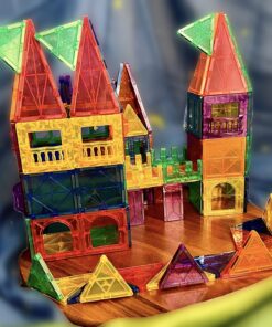 60 PCS Magnetic Building Tiles Kids Toys STEM Magnetic Blocks Sensory Toys Kids Games Magnet Building Toys for Boys and Girls Aged 3+, Kids Brain Development Preschool Kindergarten Toddler Toys 51 81FJdWY3WQL