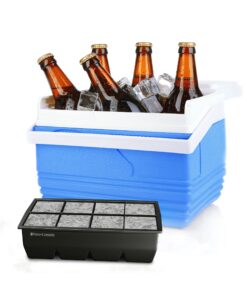 Home-Complete Large Ice Cube Molds-Silicone Tray Makes 8, 2”x2” Big Cubes-BPA-Free and Flexible-Chill Water, Lemonade, Cocktails, Or Any Beverage 2"x2"(1 Pack) 29 81FKAkf7OVL